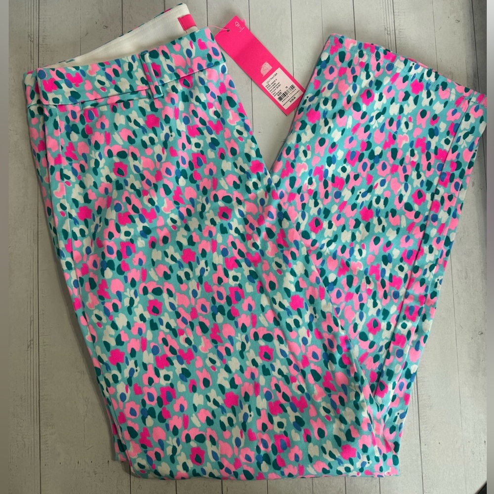NWT Lilly Pulitzer Divia Stretch Pant in Hottie Dottie